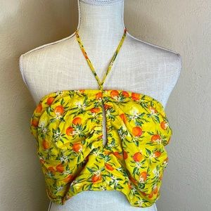 NWT Wild Fable Floral Tube Top Key Hole Front